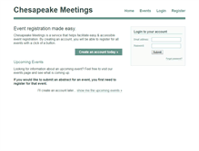 Tablet Screenshot of chesapeakemeetings.com